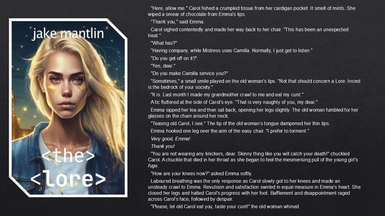 Extract from the erotic lesbian fantasy 'The Lore' on Smashwords
