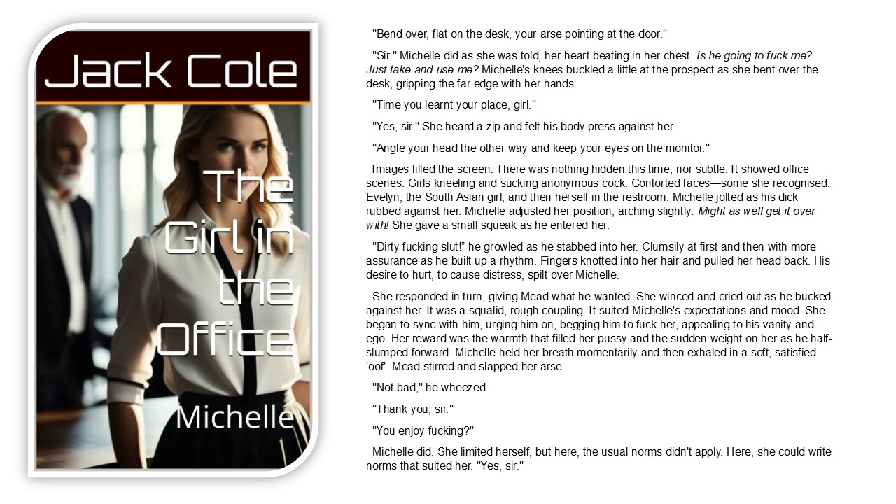 Extract from the erotic thriller 'The Girl in the Office' on Kindle and Kindle Unlimited